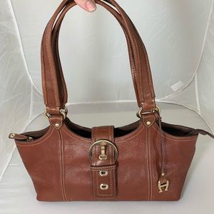 Etienne Aigner Brown Leather Shoulder Bag Purse